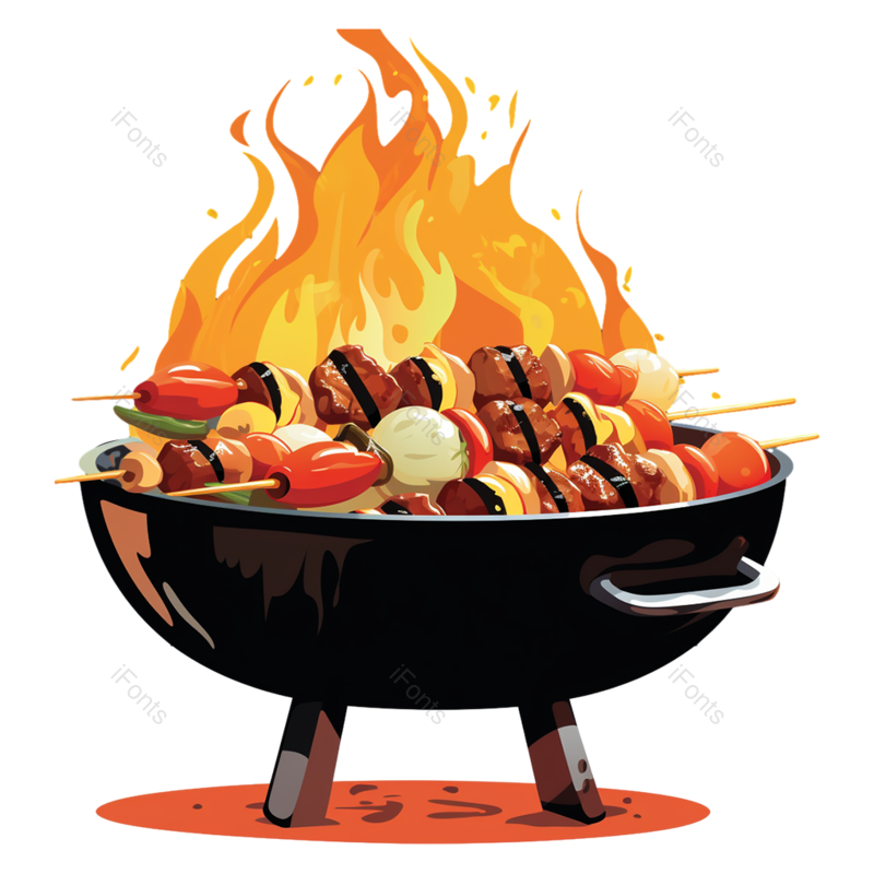 火焰图片,洋葱元素,聚会PNG,烧烤免抠素材